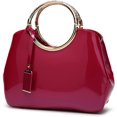 thumbnail image 1 of LHSHID Top Handle Handbag for Women Glossy Patent Leather Shoulder Bag Evening Party Crossbody Bag Wedding Satchel Purse, 1 of 7