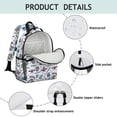 thumbnail image 4 of Baseballs and Helmets White Pattern Backpack for School, Cute School Bag with Adjustable Shoulder Straps and Padded Back, 15.25"x11.5"x5.25", 4 of 5