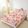 thumbnail image 4 of Manfei Cartoon Fox Full Size Sheets, Colorful Butterfly Bed Sheets, Jungle Wildlife Sheet Sets, Breathable Home Decor 4pcs, 4 of 7