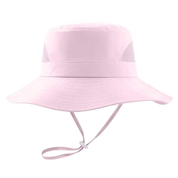 zaveiop Beach Baby Sun Hat UPF 50 Sun Protection Wide Brim Summer Baby Boy Bucket Hats Cute Toddler Sun Hats for Boy (Pink, 3-6 Years)
