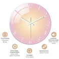 thumbnail image 4 of Washranp 12inch Wall Clock,Tempered Glass Precise Time Quartz Clock Battery Operated Non Ticking Modern Simple Clock for Bathroom Office, 4 of 7