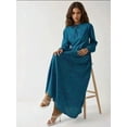 thumbnail image 4 of Printed A-Form Maxi Dress with Crew Neck, 4 of 5