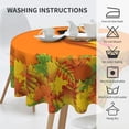 thumbnail image 3 of Nappe de l'Action de Grâce Nappe Ronde 60 Pouces Dinde Lavable Réutilisable Décoration Couverture de Table pour Fête de Cuisine, 3 of 6