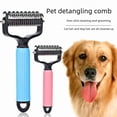 thumbnail image 2 of Universal Pet Detangling Comb for Dogs Grooming Tool Double-Sided Stainless Steel for Coat Care & Shedding Removal Easy to Use Essential Grooming, 2 of 6