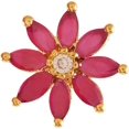 thumbnail image 5 of GOLD PLATED CZ & PINK FLOWER STUD EARRING, 5 of 5