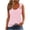#0102-Pink, variant on Pounoo Tank Tops for Women V Neck Boho Floral Print with Metal Ring Detail Loose Fit Soft Comfy Casual Daily Shirts Gift