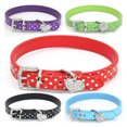 thumbnail image 2 of Collar de perro Sunnimix punteado con colgante de corazón de PU tamaño S M L, 2 of 8