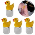 thumbnail image 3 of 4 Pack Cute Duck Glow in The Dark Tire Valve Caps Auto Tire Valve Stem Caps Decorative Tire Valve Caps for Cars Motorcycles and Bicycles (Silver yellow), 3 of 11