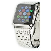 Apple Watch Strap - Breitling Navitimer Style Watch Band - Fits 42mm Series 1 & 2 Apple Watch [Silver Adapters]