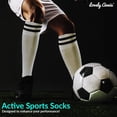 thumbnail image 5 of Children's 2 Pairs High Performance Knee High Socks. Lightweight & Breathable - Ultra Comfortable & Durable Socks XL003 XS(White), 5 of 5