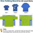 thumbnail image 2 of T Shirt Folder Clothes Folding Board Plastic Laundry Folder Home Storage Tool for Adults and Children, Blue, 2 of 5