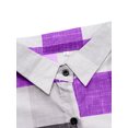 thumbnail image 4 of Innerwin Blouse Col à Revers Chemises pour Femmes Plage Boutonnée Hauts Décontractés Violet m, 4 of 9