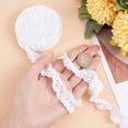 thumbnail image 5 of 5 Yards Stretch Lace Trim Cotton Elastic Cords Gathered Crocheted Lace Trimmings DIY Craft Ribbon Decorated Trims for Crafts Wedding Bridal Costume Sewing Making Bouquet Embellishments, 5 of 7