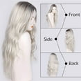 thumbnail image 5 of DOPI Human Hair Wigs For Women Black Color Natural Lace Hair Women's White Micro Curl Head Set Wavy Curl Wig Can Be Straigh, 5 of 5