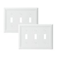 thumbnail image 1 of Tapa para interruptor de luz DEWENWILS Triple Toggle, color blanco, 2 unidades, 1 of 7
