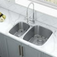 thumbnail image 6 of Ruvati 29-inch Undermount 40/60 Double Bowl 16 Gauge Kitchen Sink, 6 of 20