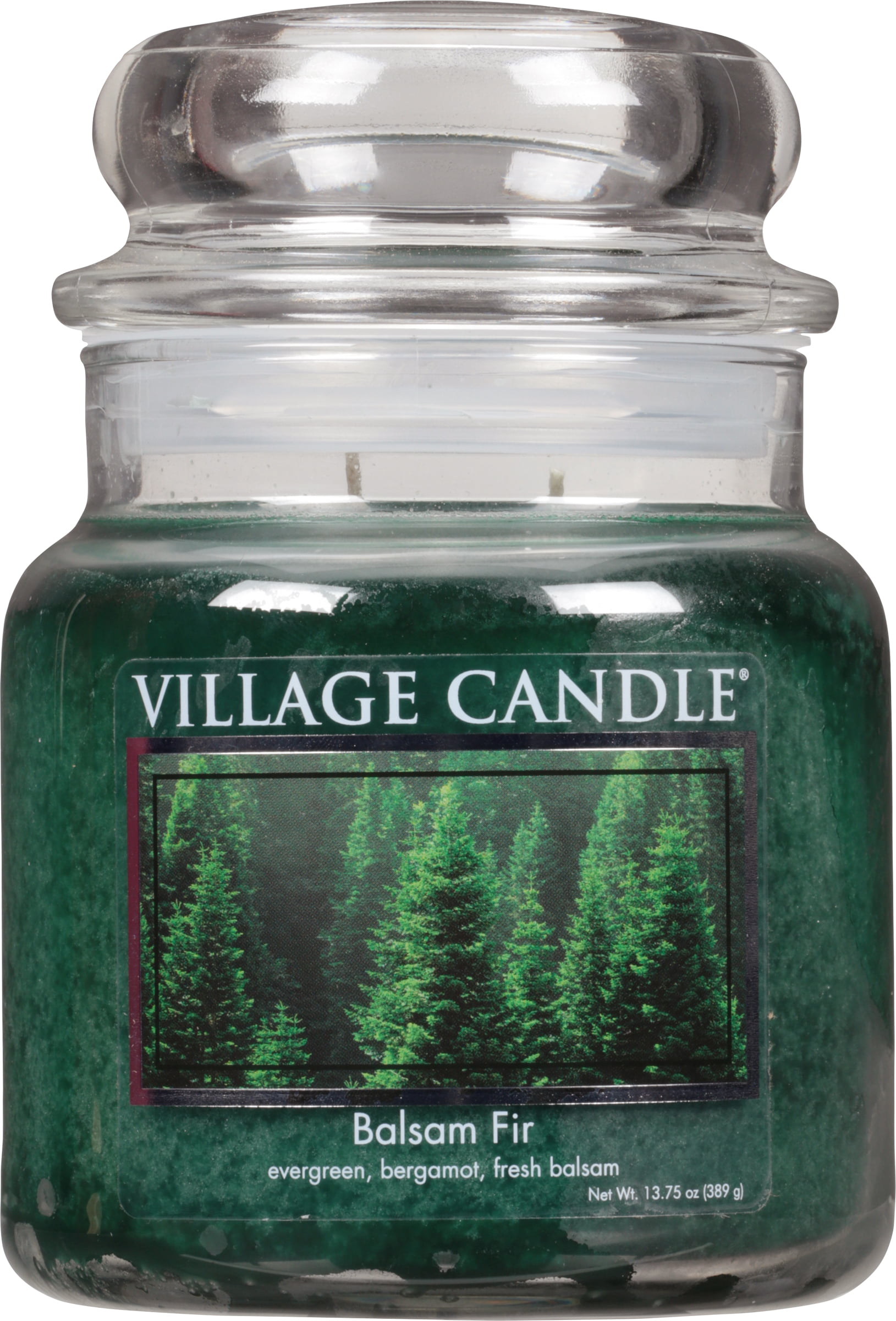 Village Candle Balsam Fir Bergamot Scented Premium Jar Candles Home Fragrances 