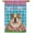 Bulldog, variant on Dog Spring Summer Welcome Garden Flag Cat Tulip Flowers Blue Buffalo Plaid Outside Yard Decor Flag Banner 12.5X18 Inch Double Side Style 2