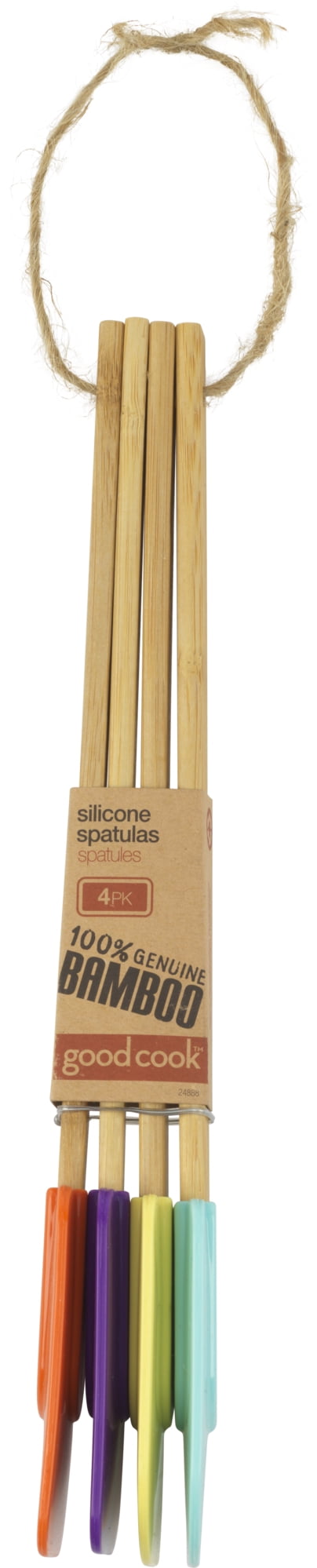 GoodCook Ready 4pk Silicone Spatulas with Bamboo Handles