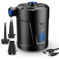 thumbnail image 1 of Electric Air Pump, 5200mAh Rechargeable Battery, Inflatable Mattress Inflator with 3 Air Nozzles, Fast Inflator for Inflatable Boat/Air Mattress, 1 of 5