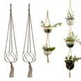 thumbnail image 3 of Horticulture Green Creative Flowerpot Net Hand-Woven Cotton Rope Net, 3 of 6