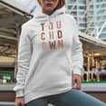 thumbnail image 2 of Touchdown, Football Season Merch Gift, White Hooded Sweatshirt or Hoodie, Small, 2 of 5