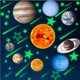 thumbnail image 1 of Pegatinas de estrellas y planetas que brillan en la oscuridad, calcomanías de pared adhesivas luminosas fluorescentes para decoración de dormitorio infantil BANYUO  Hogar, 1 of 5