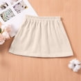 thumbnail image 5 of Crunowin Girls Short Skirts Solid Color Heart Elastic Waist Summer Everyday Skirts Beige Size 2T, 5 of 7