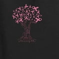 thumbnail image 5 of Wild Bobby Breast Cancer Awareness Front and Back Pink Tree Words of Encouragement Breast Cancer Awareness Front and Back Unisex Crewneck Sweatshirt, Black, Small, 5 of 5