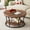 Brown, variant on Round Coffee Table for Living Room, 2-Tier Circle Coffee Table with Storage, Accent Center Table Modern Design, Rustic Brown and Black