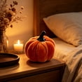 thumbnail image 5 of Orangide Pumpkin Decoration Velvet Fabric Simulated Pumpkin Ornament for Fall Thanksgiving Table Centerpiece Shelf Display, 5 of 7