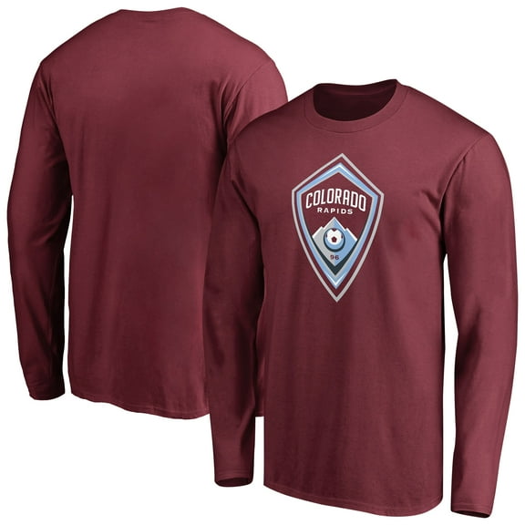 Men's Burgundy Colorado Rapids Primary Logo Long Sleeve T-Shirt