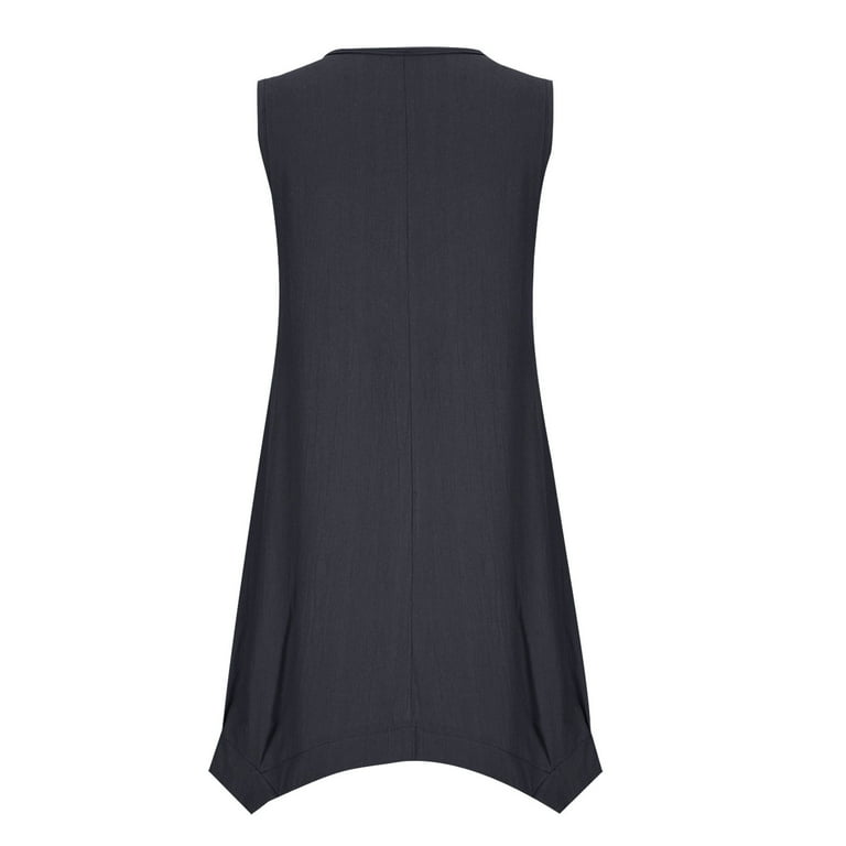 EINCcm Women's Linen Cotton Tank Top Dress 2024 Summer Plus Size Scoop Neck Sleeveless Loose Irregular Hem A Line Mini Dress with Pocket - Walmart.com EINCcm Women's Linen Cotton Tank Top Dress 2024 Summer Plus Size Scoop Neck Sleeveless Loose Irregular Hem A Line Mini Dress with Pocket - Walmart.com