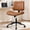 Brown, variant on COOLHUT Home Office Chair, Armless Adjustable Height Small Office Desk Chair, PU Leather Swivel Computer Chair, Modern Walnut Bentwood Chair for Office, Reading Meeting Room, Makeup Vanity, Khaki