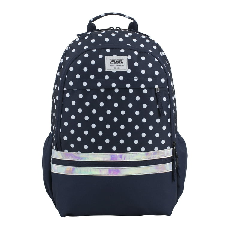Fuel Girls Ultra Backpack Navy White Polka Dots Walmart