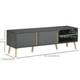 thumbnail image 3 of HOMCOM TV Stand for TVs up to 55" with Shelves, Doors and Cable Holes, 3 of 10
