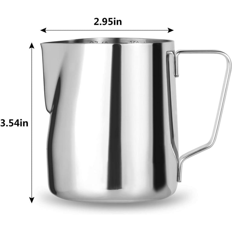 Milk Frother Cup Frothing Pitcher Stainless Steel Espresso 12 Oz Cuisinart