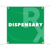 Dispensary Large Banners and Signs for Outdoor by DreamController-Polyester Banner with 4 Holes for Easy Hang Indoor & Outdoor| 4x1 Feet Banner for Dispensary HD Print Banner Made in USA