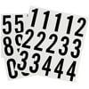 Hillman Group 842284 2 in. Black & White Glossy Vinyl Square Cut Self Adhesive Numbers