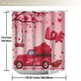 thumbnail image 3 of Meggemo Valentine's Day Heart Bathroom 4 Piece Set Shower Curtain Mat Accessories Romantic Love Themed Home Bathroom Decor Festive Celebration Soft Non Slip Comfortable Daily Use Accent, 3 of 8