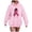 Pink, variant on Towmus Women's Graphic Hoodies Cute Graphic Print Love Heart Pullover Tops Drawstring Hoodie Casual Teens Girls Coats with Pocket
