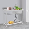 thumbnail image 5 of Single Bowl Kitchen Sink Fits Laundry Room Bathroom Stainless Steel Durable, 5 of 14
