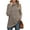Coffee, variant on Womens Tunic Tops Turtleneck Long Sleeve Shirts Oversized Fall Sweaters Side Split High Low Hemline