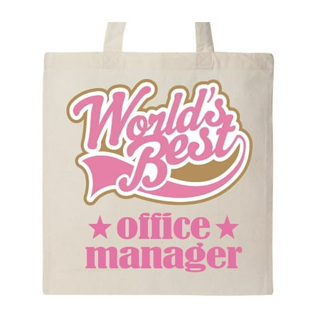 World's Best Office Manager Tote Bag Natural One (Best Bags For The Office)