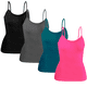 thumbnail image 1 of Set 4 Blusas Mujer Tirantes Casual Blusa Negra Crop Top Dama UNITALLA, 1 of 5