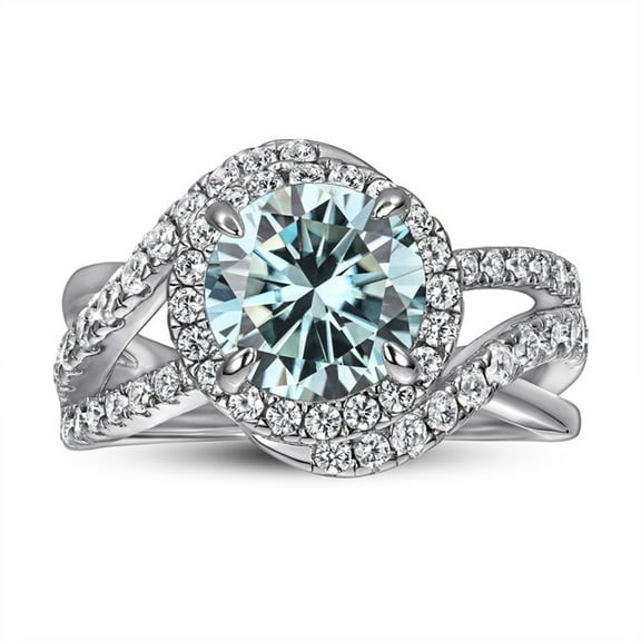 Exquisite 2 Carat Moissanite Ring for Women S925 Sterling Silver Round Cut Diamond Ring Promise Fashion Luxury Suitable for Daily Wear Engagement Wedding Birthday Anniversar