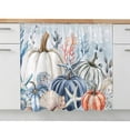 thumbnail image 2 of Pumpkin Starfish Sink Skirt 11"Wx13"L,Dustproof Under Sink Curtain with Self Adhesive Tape,Blue Thanksgiving Coastal Autumn Cabinet Curtain Cover for Bathroom Vanity,RV,Kitchen Cabinet Storage Shelf, 2 of 9