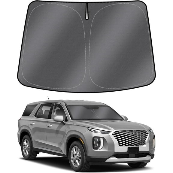 Canvcle Windshield Sunshades for Hyundai Palisade 2020-2024 2025, Palisade Accessories Front Window Sun Shades Cover Foldable Sun Visor Block UV Heat Keep Your Car Cooler