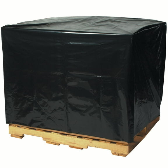 Partners Brand Pallet Cover,48x46x72",2 Mil,Black,PK50 PC547