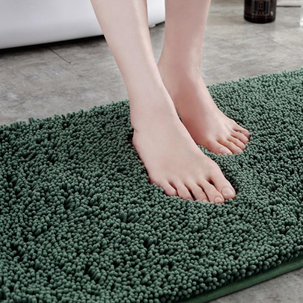 Absorbent Non-slip Bath Mats Memory Foam/Soft Shag Chenille Bathroom Carpet Rugs 